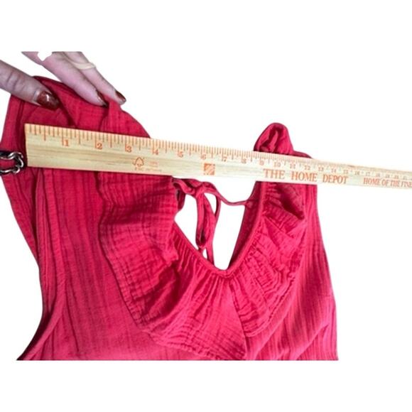 "VINEYARD VINES" 100% Cotton Pink/Red Dress SZ XL Summer Beach Poolside Midi - Picture 8 of 12